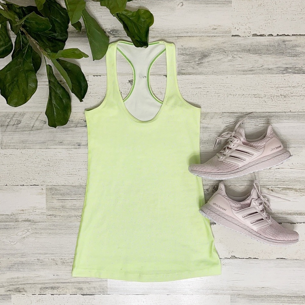 Lululemon Cool Racerback - yellow polkadot